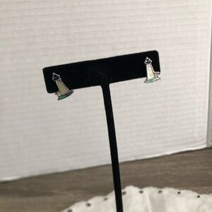 Vtg Miniature Lighthouse Earrings